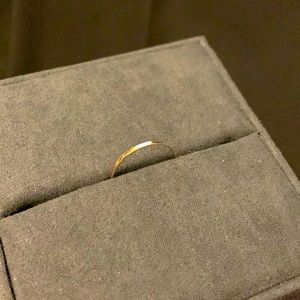 Mejuri Yellow Gold Hammered Stacker Ring